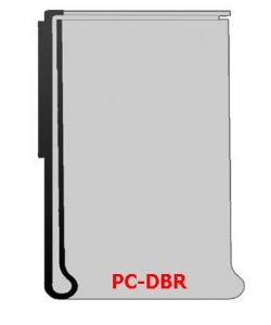Profilé porte-étiquette pour étagère "PC-DBR»18 avec adhésifs 