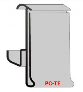 Porte-étiquette ‘‘PC-TE’’ 30 pour étagère “TEGO” 