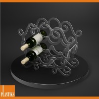 Etalage de vin en plastique